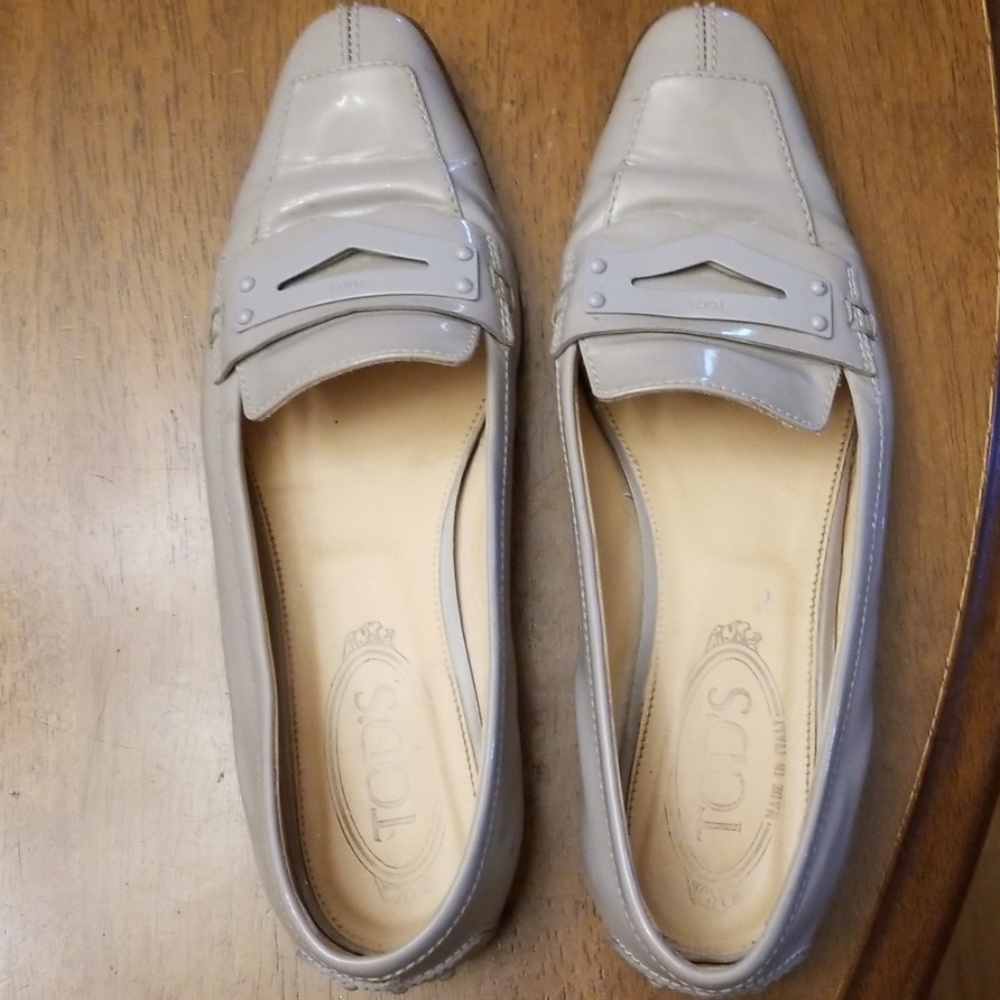 Women's Tod's oatmeal leather loafers - Picture 5 of 8